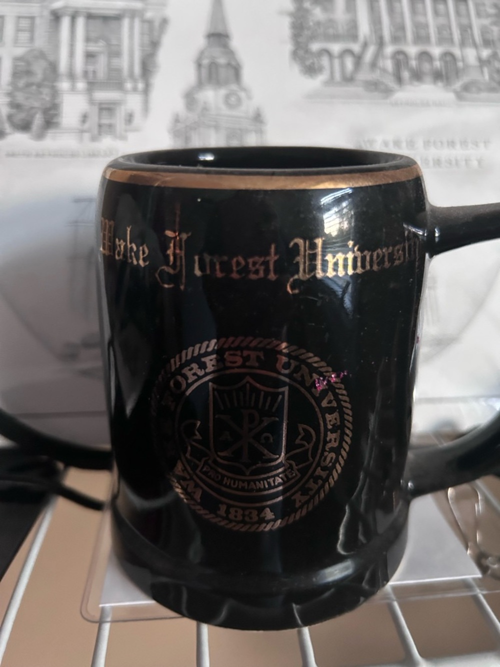 Black Gold-Trimmed Wake Forest University Ceramic Mug